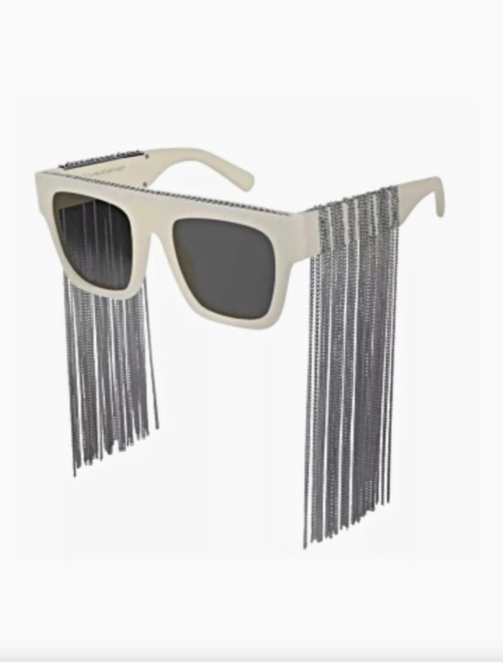 NEW AUTHENTIC STELLA MCCARTNEY FALABELLA SUNGLASSES WHITE SILVER $745